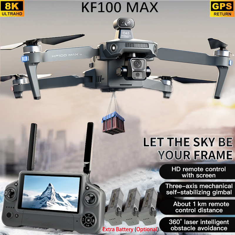 Drone Gimbal 3 Axis - KF100 MAX GPS Drone 4K Camera
