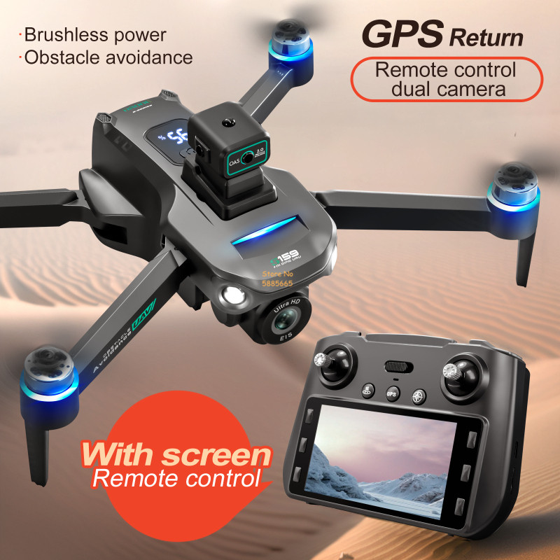 8K Dual Camera 5G WIFI FPV Rem - Drone Gimbal Brushless ulasan dan harga