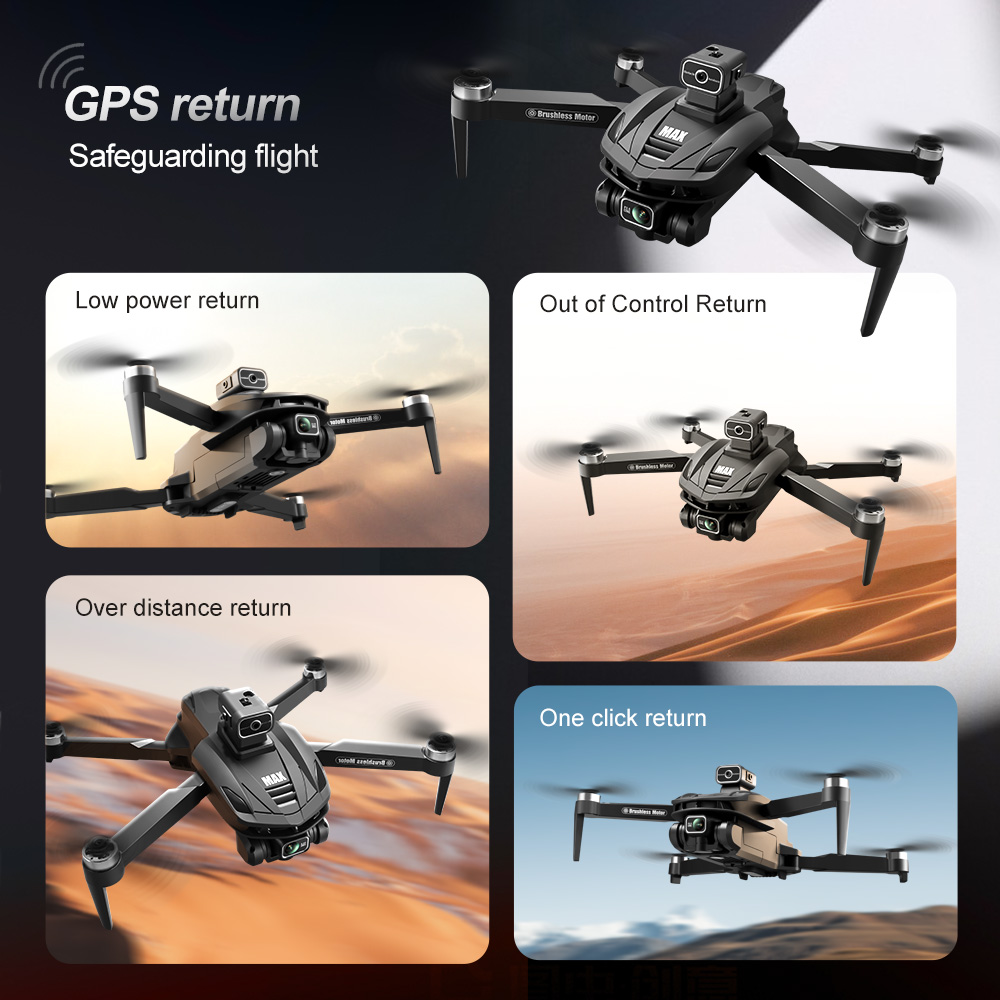 V168 PRO Max GPS Drone 8K Prof - Drone Gimbal Brushless ulasan dan harga