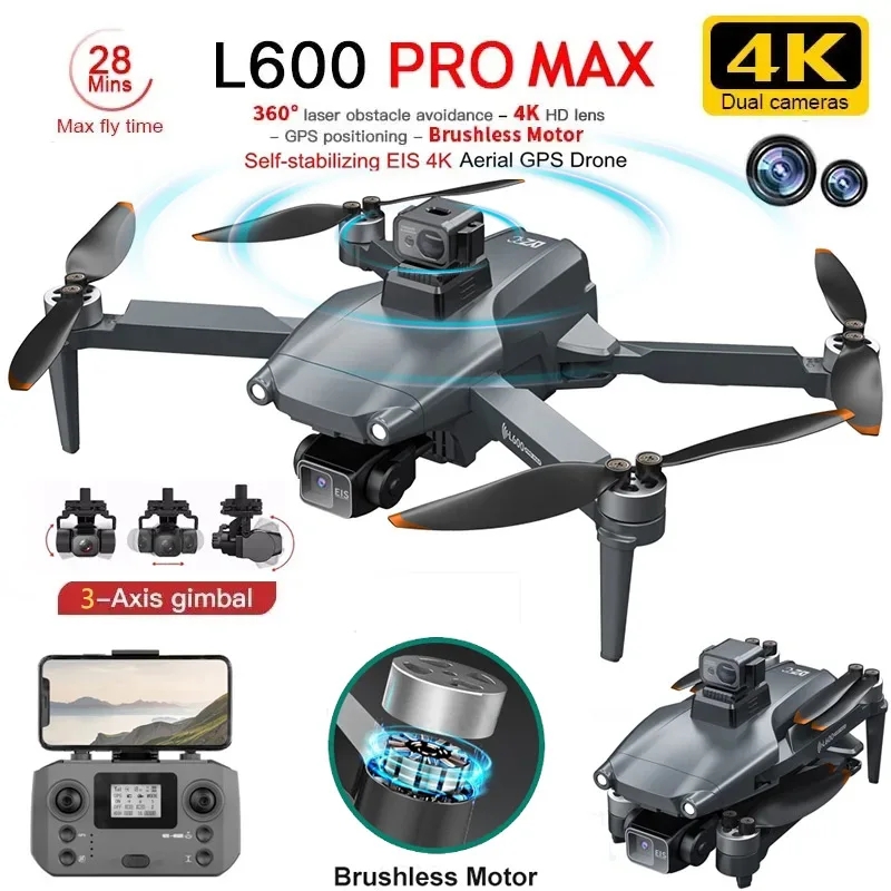 L600 PRO MAX GPS Drone Profess - Drone Gimbal 3 Axis ulasan dan harga