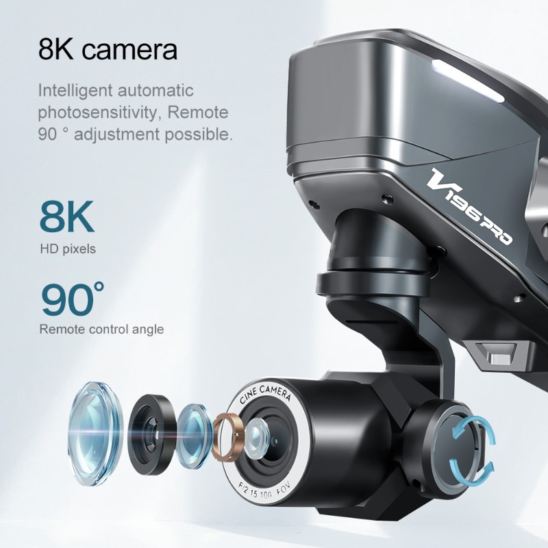 2025 V196 Automatic Obstacle A - Drone Gimbal 2 Axis ulasan dan harga